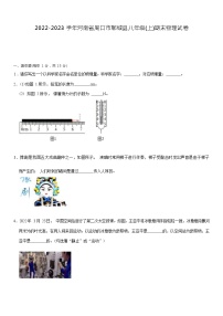 河南省周口市郸城县2022-2023学年八年级上学期期末物理试卷(含答案)