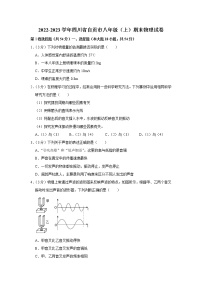 四川省自贡市2022-2023学年八年级上学期期末考试物理试卷(含答案)