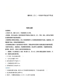 2021年山东省德州市中考物理试题（教师版）