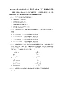 山东省泰安市岱岳区2022-2023学年九年级上学期期末考试物理试卷(含答案)