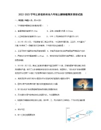 2022-2023学年江苏省苏州市八年级上册物理期末模拟试题（含解析）