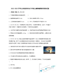 2022-2023学年江苏省苏州市八年级上册物理期末模拟试题(含解析)