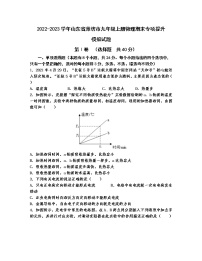 2022-2023学年山东省潍坊市九年级上册物理期末专项提升模拟试题（含解析）