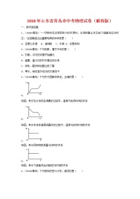 山东省青岛市2018年中考物理试题（word版，含解析）