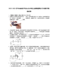 2022-2023学年河南省平顶山九年级上册物理期末专项提升模拟试卷