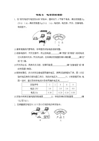 中考物理复习课前小测专题七电学高频实验含答案