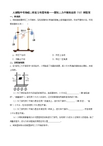 人教版中考物理二轮复习专题专练——探究二力平衡的实验（12）附答案