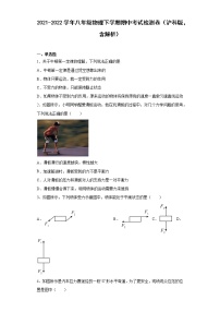 2021-2022学年八年级物理下学期期中考试检测卷（沪科版，含解析）