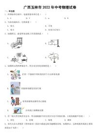 广西玉林市2022年中考物理试卷【附参考答案】