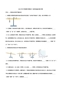 2023年中考物理专题复习—简单机械实验专题