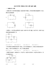 2023年株洲市中考物理第一轮复习 第十六章 电压 电阻