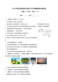 2023年湖北省黄冈市启黄中学中考物理模拟训练题（含答案）