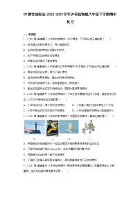 09惯性的概念-2022-2023学年沪科版物理八年级下学期期中复习