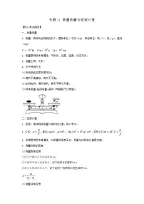 专题11 质量测量与密度计算-2023年中考物理二轮复习核心考点精讲与精练(全国通用)