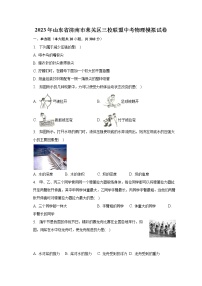 2023年山东省济南市莱芜区三校联盟中考物理模拟试卷（含解析）