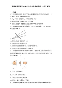 安徽省滁州市天长市2023届中考物理模拟(一模)试题(含解析)