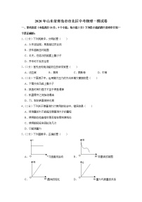 2020年山东省青岛市市北区中考物理一模试卷