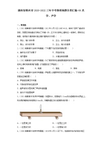 湖南省郴州市2020-2022三年中考物理真题分类汇编-06光学、声学