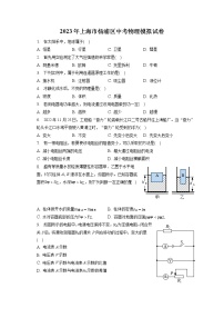 2023年上海市杨浦区中考物理模拟试卷（含答案解析）