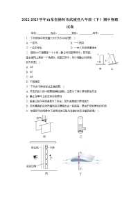 山东省德州市武城县2022-2023学年八年级下学期期中物理试卷+