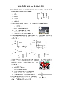 2022年浙江省丽水市中考物理试卷（word版 有答案）