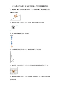 2023年中考物理二轮复习之力学作图题附答案