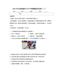 2023年山东省临沂六中中考物理段考试卷（二（含答案）