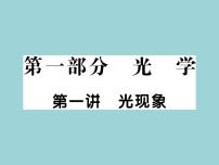 中考物理一轮复习考点梳理课件：第一讲光现象 (含答案)