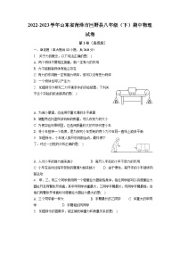 山东省菏泽市巨野县2022-2023学年八年级下学期4月期中物理试题