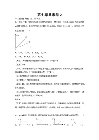 初中物理人教八年级下单元测试卷-第七章章末卷2