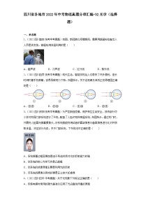 四川省各地市2022年中考物理真题分项汇编-32光学（选择题）