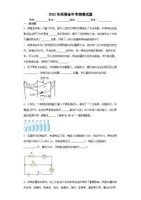 2022年河南省_中考物理试题 含答案和解析