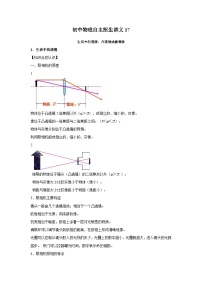 初中物理自主招生讲义17生活中的透镜、凸透镜成像规律（含详解）