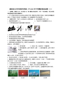 湖南省永州市祁阳市浯溪二中2023年中考模拟物理试题（三）（解析版）