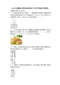 2023年安徽省六安市金安区轻工中学中考物理三模试卷