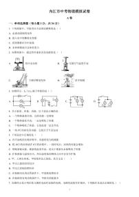 2023年四川省内江市中考物理模拟试卷+