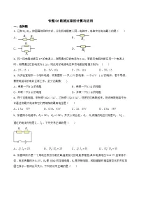 2023年中考物理二轮复习专题训练06 欧姆定律的计算与应用