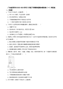 广东省深圳市2022-2023学年八年级下学期物理期末模拟卷（一）附答案