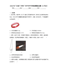 2023年广东省广州市广州中学中考物理模拟试题（6月份）（含解析）