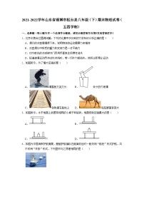 山东省淄博市桓台县2021-2022学年八年级下学期期末物理试卷（五四学制）