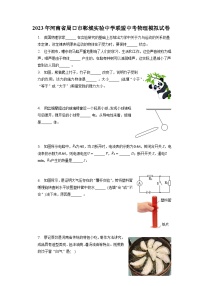 2023年河南省周口市郸城实验中学联盟中考物理模拟试卷