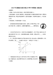 2023年安徽省合肥市重点中学中考物理三模试卷