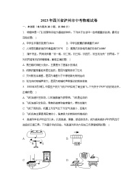 2023年四川省泸州市中考物理试卷及参考答案