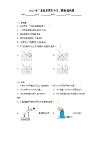 2023年广东省东莞市中考二模物理试题(无答案)