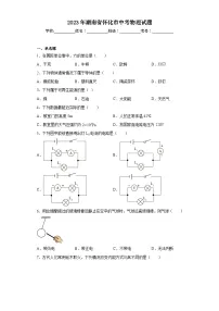 2023年湖南省怀化市中考物理试题（含解析）