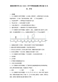 湖南省郴州市2021-2023三年中考物理真题分类汇编-06光学、声学