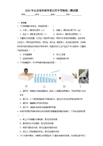 2023年山东省济南市章丘区中考物理二模试题（含答案）