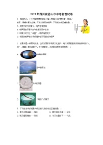 2023年四川省眉山市中考物理试卷（含答案解析）