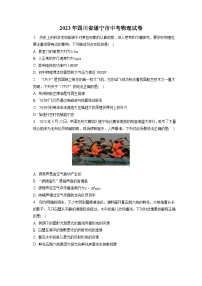 2023年四川省遂宁市中考物理试卷（含答案解析）