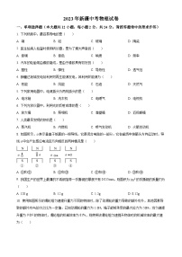 2023年新疆中考物理试题及答案解析